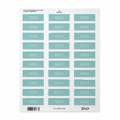 Aqua White Adres Etiket (Full Sheet)