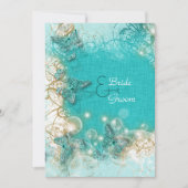 Aqua White bruiloft verloving verjaart Kaart (Voorkant)