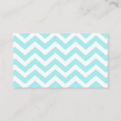 Aqua & White Chevron Diaper Raffle Kaarten (Achterkant)