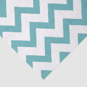 Aqua White Chevron Tissuepapier (Detail)