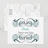 aqua White Chic Business - Hartelijk dank Briefkaart (Voorkant / Achterkant)