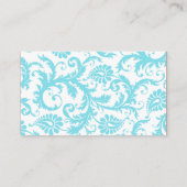 Aqua, White en Red Damask Plaatskaarten Plaatskaartje (Achterkant)