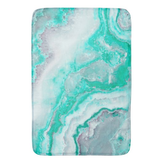 Aqua White Gemstone Agate Mineral Quartz Badmat (Voorkant Verticaal)