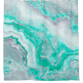 Aqua White Gemstone Agate Mineral Quartz Douchegordijn (Voorkant)