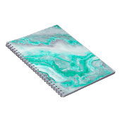 Aqua White Gemstone Agate Mineral Quartz Notitieboek (Rechterzijde)