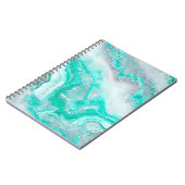 Aqua White Gemstone Agate Mineral Quartz Notitieboek (Linkerzijde)