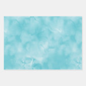 Aqua White Gold Leopard Print Inpakpapier Vel (Voorkant 2)