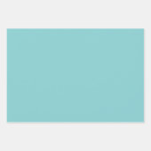 Aqua/White Kerstmis Iconic Pattern Inpakpapier Vel (Voorkant 3)