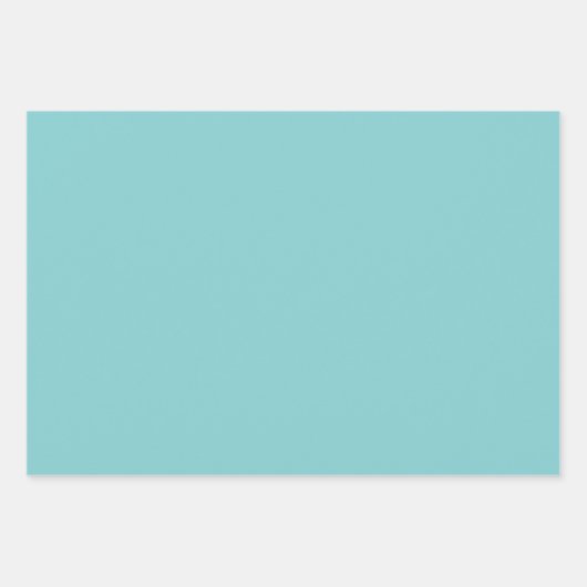 Aqua/White Kerstmis Iconic Pattern Inpakpapier Vel (Voorkant 3)