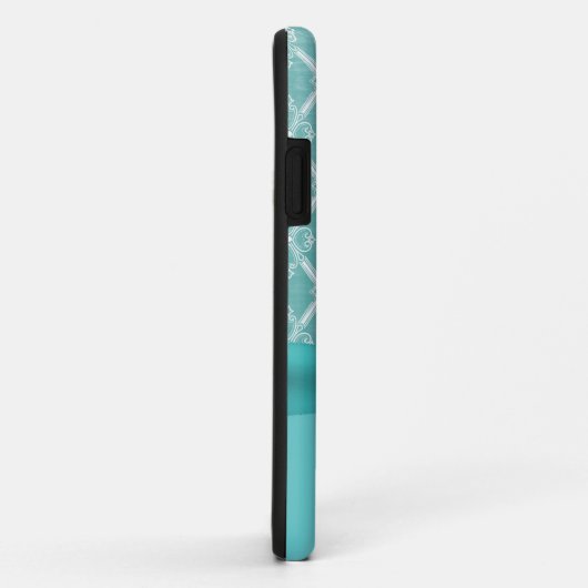   Aqua & White Lattice iPhone 5 Hoesje (Achterkant/rechts)