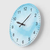 Aqua White Mist Giraffe Print Grote Klok (Hoek)