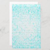 Aqua White Mosaic Stationery met optionele lijnen Briefpapier (Voorkant / Achterkant)