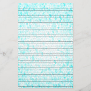 Aqua White Mosaic Stationery met optionele lijnen Briefpapier