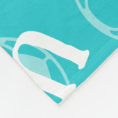 Aqua & White Novelty Voetbal Fleece Deken (Hoek)
