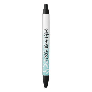  Aqua White Ombre Dierenprint Zwarte Inkt Pen