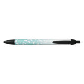  Aqua White Ombre Dierenprint Zwarte Inkt Pen (Achterkant)