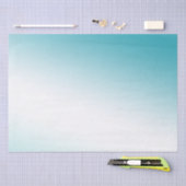 Aqua White Ombre Tissuepapier (Craft)