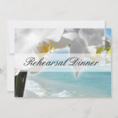 Aqua/White Orchid Beach repetitie diner uitnodigen Kaart (Voorkant)
