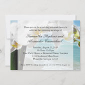 Aqua/White Orchid Beach repetitie diner uitnodigen Kaart (Achterkant)