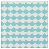 Aqua White Pattern-schalen Stof (Close Up)
