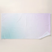 Aqua White Pink Tie Dye Ombre Strandlaken (Voorkant)