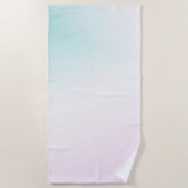 Aqua White Pink Tie Dye Ombre Strandlaken (Voorkant)