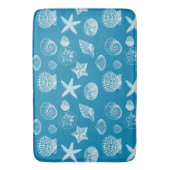 Aqua White Shells Badmat (Voorkant Verticaal)