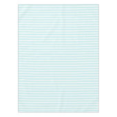 Aqua/White Simple Stripes Pattern Tafelkleed (Voorkant)