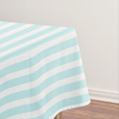 Aqua/White Simple Stripes Pattern Tafelkleed (Voorbeeld)