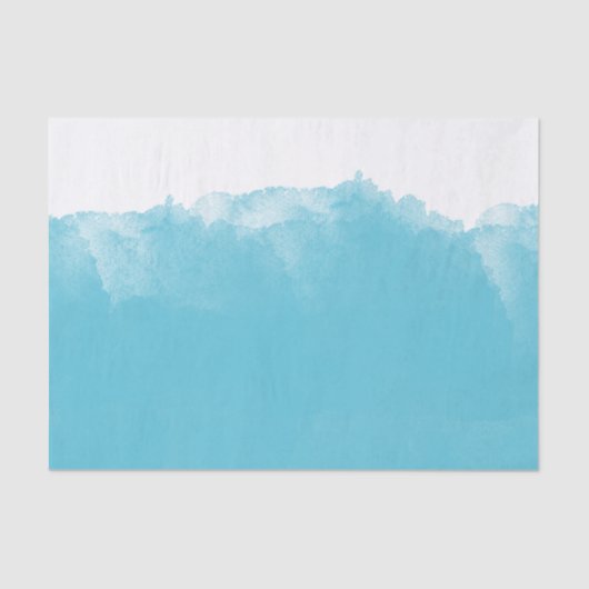 Aqua White Waterverf Ombre Tissuepapier (Voorkant)