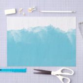 Aqua White Waterverf Ombre Tissuepapier (Craft)