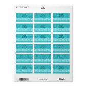 Aqua wild dier bont patroon etiket (Full Sheet)