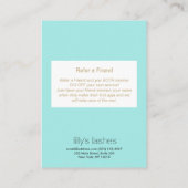 Aqua Wimper Extensions Aftercare Instructies Aanbevelingskaartje (Achterkant)