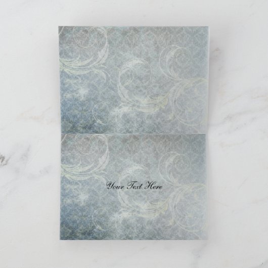 aqua winter bruiloft Hartelijk dank Bedankkaart (Binnen)