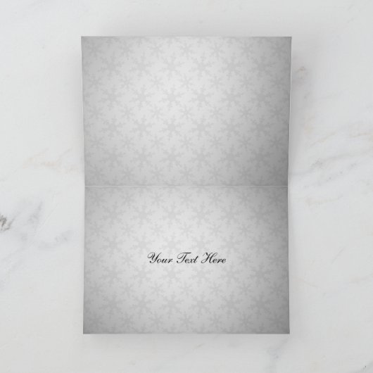 aqua winter bruiloft Hartelijk dank Bedankkaart (Binnen)