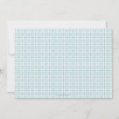 Aqua Winter Plaid Holiday Custom Photo Flat Kaart (Achterkant)