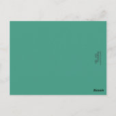  Aqua & Wit Dank u Foto Post Kaart (Achterkant)