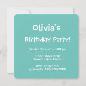 Aqua Wit En Roze Cupcake Toren Gelukkige Verjaarda Kaart (Achterkant)