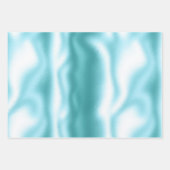 Aqua Wit Goud Luipaard Print Inpakpapier Vel (Voorkant 2)