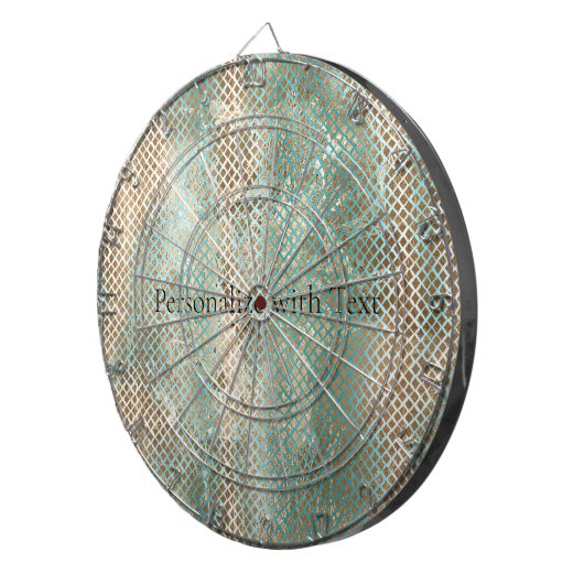 Aqua Wit Goud Snake Print Dartbord (Voorkant Rechts)