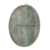Aqua Wit Goud Snake Print Dartbord (Voorkant Links)