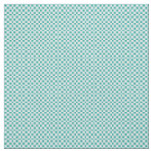Aqua Witte Gingham Stof (Swatch)