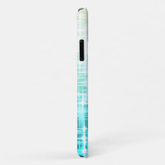 Aqua Witte Gradiënt Glow Sparkles Persoonlijk Case-Mate iPhone Case (Achterkant/rechts)