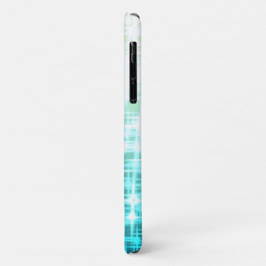 Aqua Witte Gradiënt Glow Sparkles Persoonlijk Case-Mate iPhone Case (Achterkant/links)