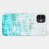 Aqua Witte Gradiënt Glow Sparkles Persoonlijk Case-Mate iPhone Case (Achterkant (horizontaal))