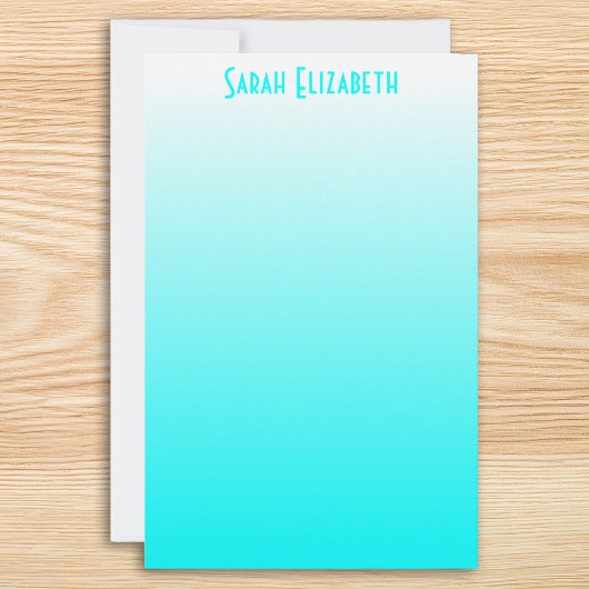 Aqua Witte Ombre Briefpapier