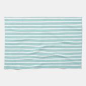 Aqua + Witte Streep Chef Theedoek (Horizontaal)