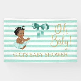 Aqua Witte Streep Etnische Baby Ballerina Tutu Spandoek