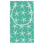 Aqua-witte zeester klein cadeauzakje (Achterkant)