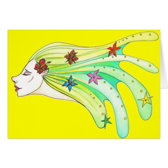 Aqua Woman Card (Voorkant Horizontaal)